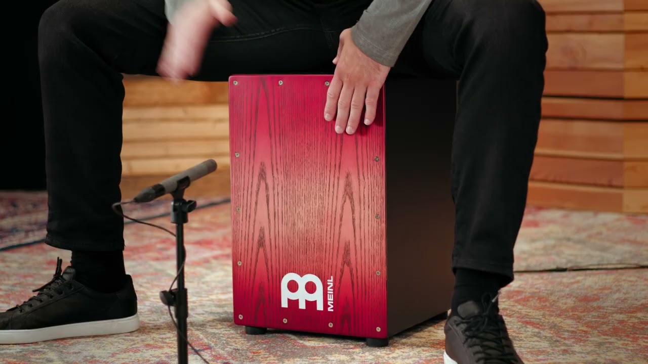 Meinl Percussion Headliner® Series Snare Cajon, Tango Red Fade (MCAJ100BK-TRF)