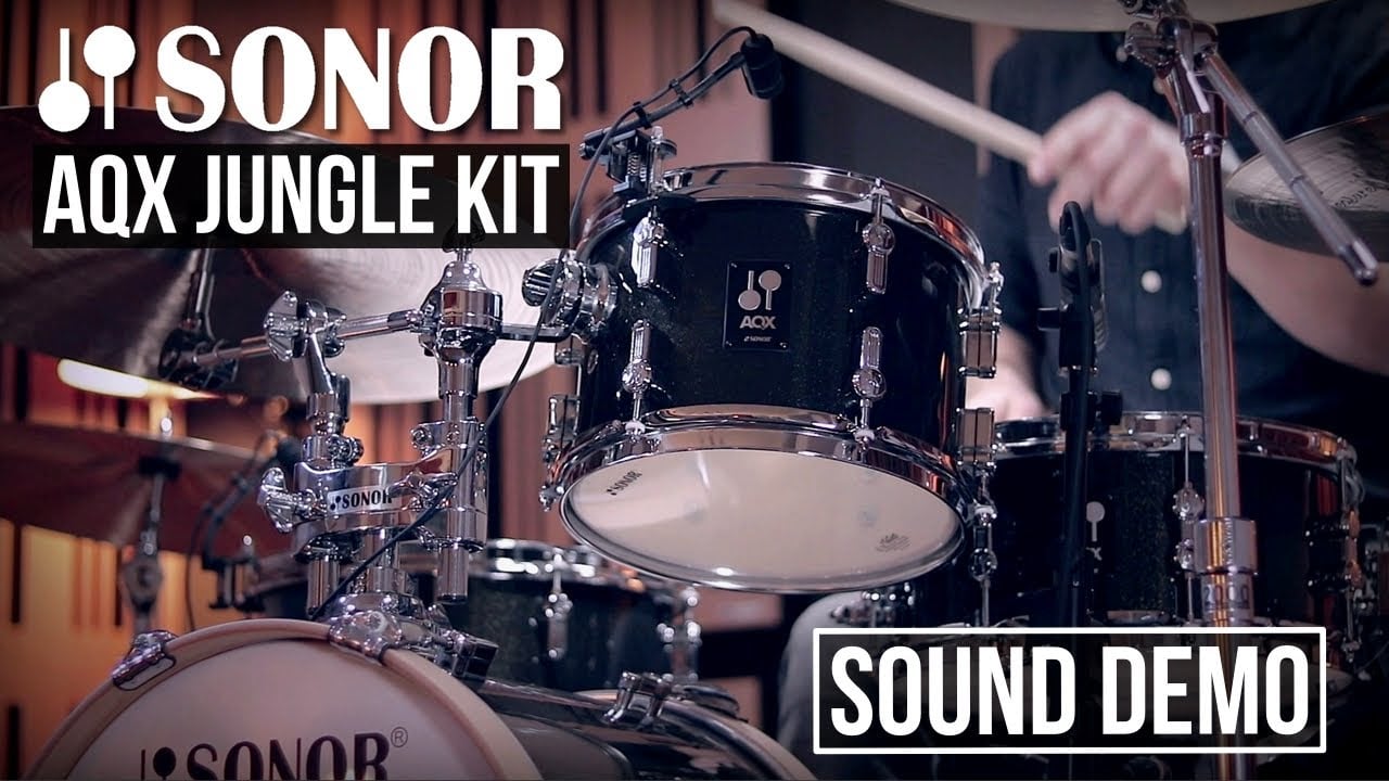 Sonor AQX series drums Jungle Set with Agean Treasure Jazz cymbals