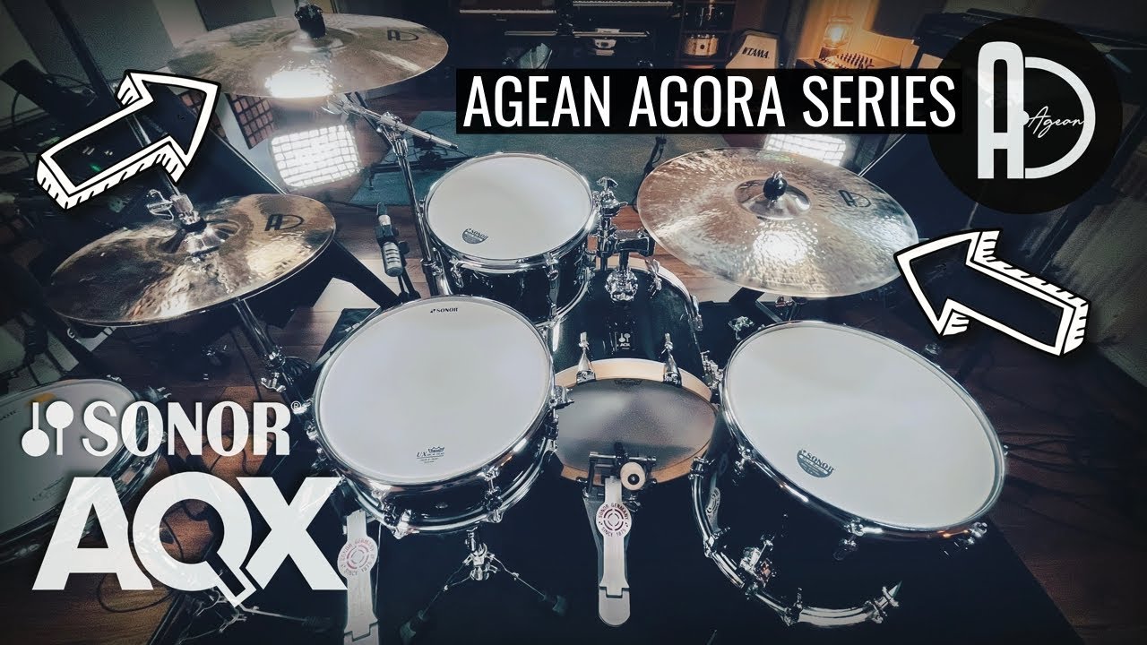 Low cost PRO drum sound with Sonor AQX drums & Agean Agora cymbals
