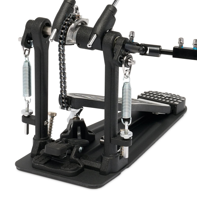Drummer pedal and footboard for percussion practice and performance.