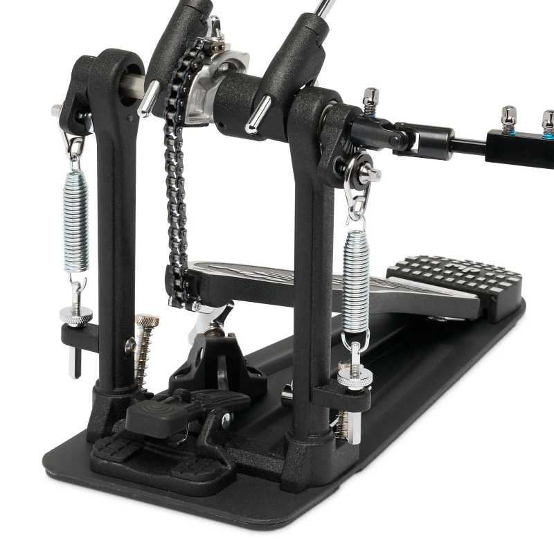 Drummer pedal and footboard for percussion practice and performance.