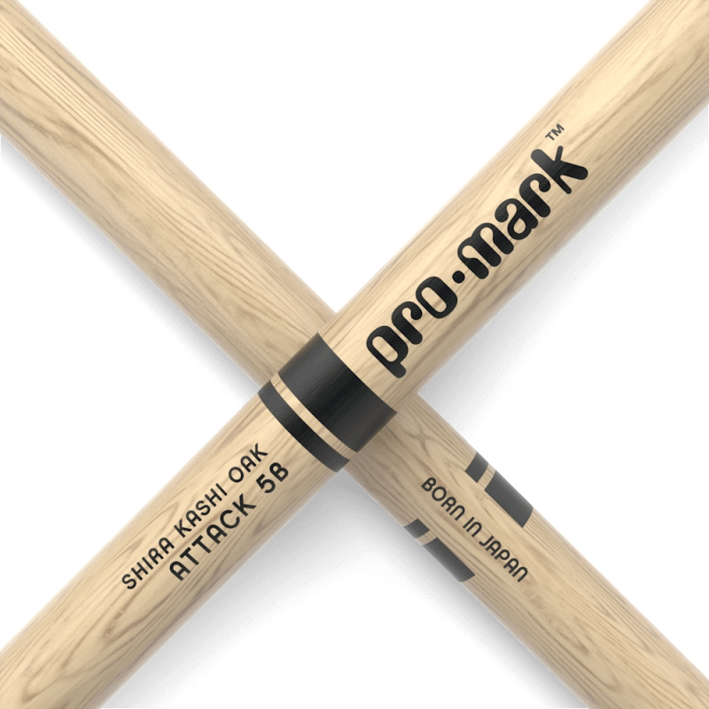 ProMark Classic Attack 5B Shira Kashi Oak Drumsticks PW5BW – Wood Tip 6