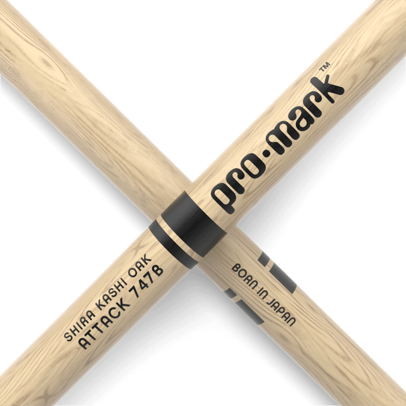 ProMark Classic Attack 747B Shira Kashi Oak Drumsticks PW747BW – Wood Tip 6