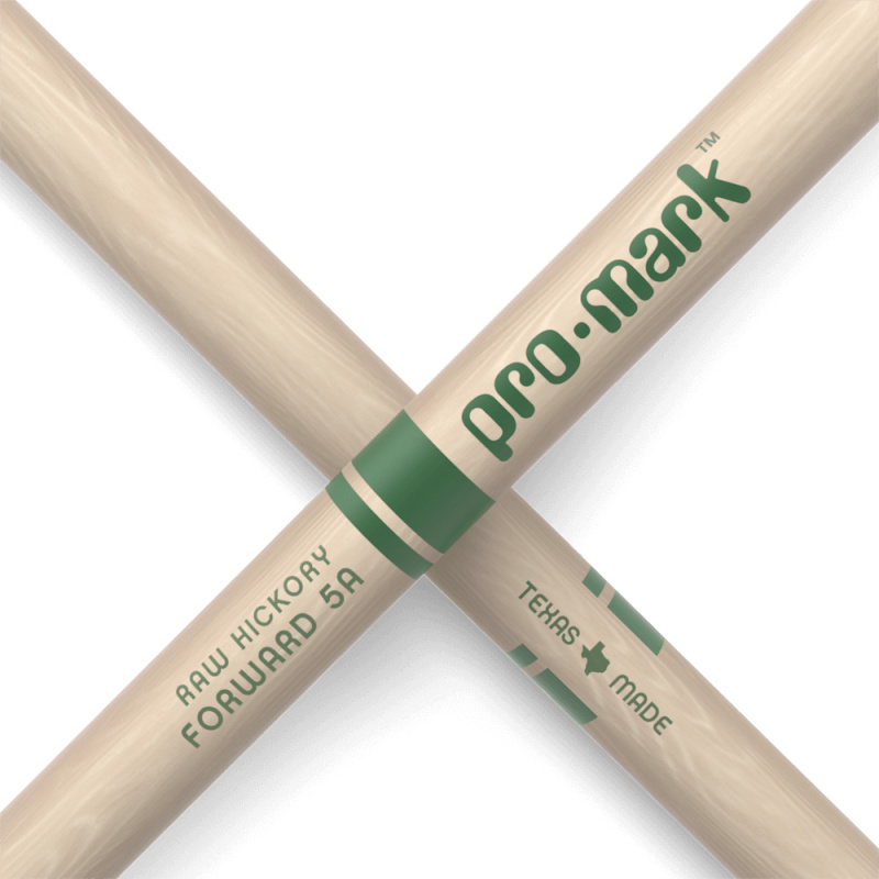 ProMark Classic Forward 5A Raw Hickory Drumsticks TXR5AW – Wood Tip 6