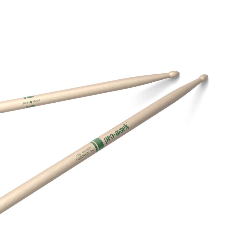 ProMark Classic Forward 5A Raw Hickory Drumsticks TXR5AW – Wood Tip 7
