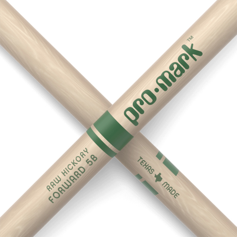 ProMark Classic Forward 5B Raw Hickory Drumsticks TXR5BW – Wood Tip 6