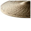 Cymbal close-up showing detailed surface texture and branding, ideal for drumming enthusiasts and mu.