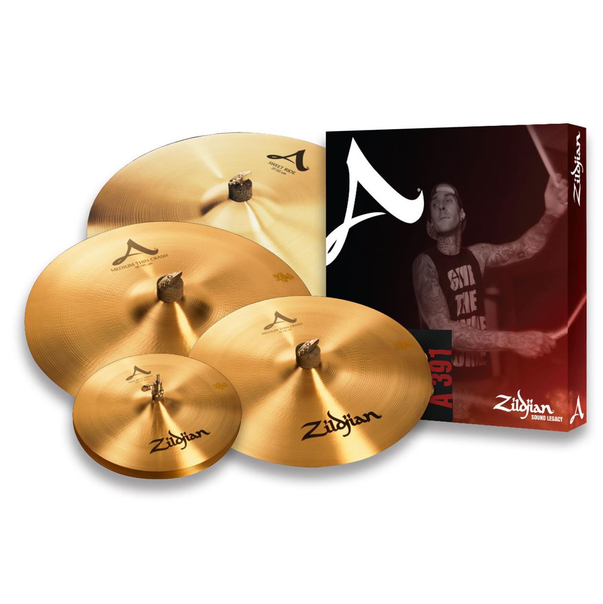 Zildjian A391 Avedis Cymbal Set with FREE 18in Medium Thin Crash Drummers  Only