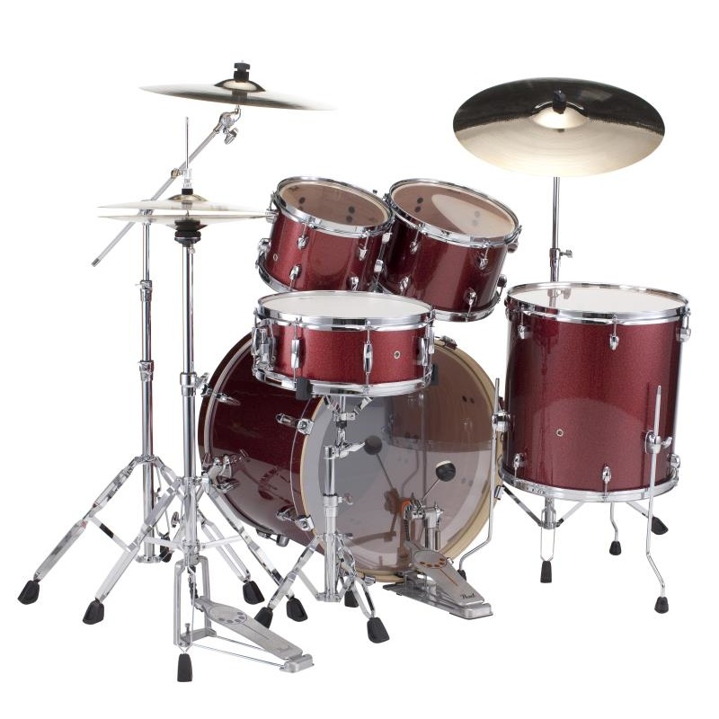 Pearl Export EXX 5pc 20in Fusion Kit w/Sabian SBR Cymbals – Black Cherry Glitter