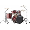 Yamaha Rydeen 20in 5pc Drum Kit BUNDLE – Burgundy Glitter With Cymbals, QT Silencer Set & Throne 12