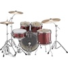 Yamaha Rydeen 20in 5pc Drum Kit BUNDLE – Burgundy Glitter With Cymbals, QT Silencer Set & Throne 13