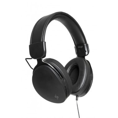 Black over-ear headphones ideal for drummers and music enthusiasts.