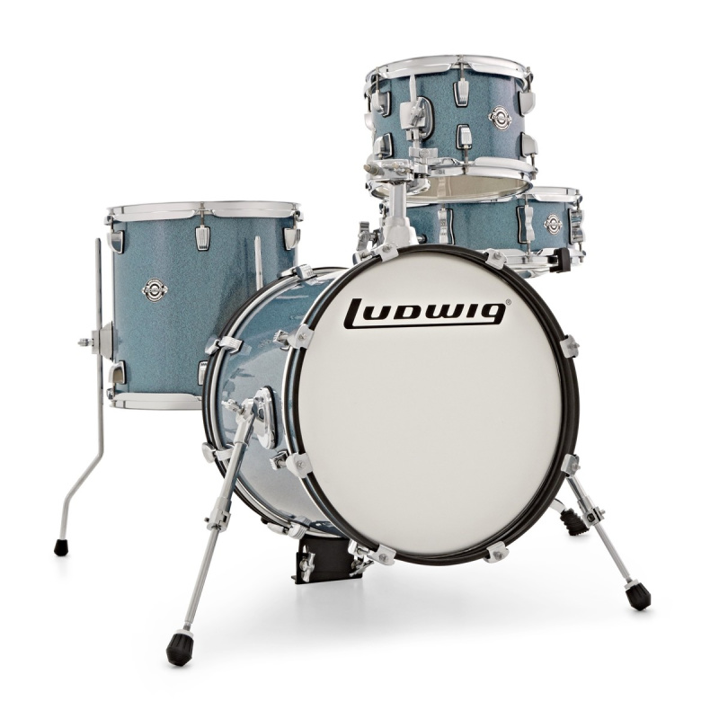 Ludwig Breakbeats Questlove 16in 4pc Shell Pack – Azure Blue Sparkle 3