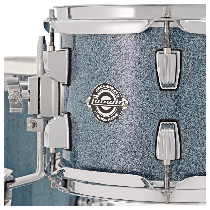 Ludwig Breakbeats Questlove 16in 4pc Shell Pack – Azure Blue Sparkle 5