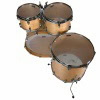 High-Quality Wooden Drum Kit with Chrome Hardware.
