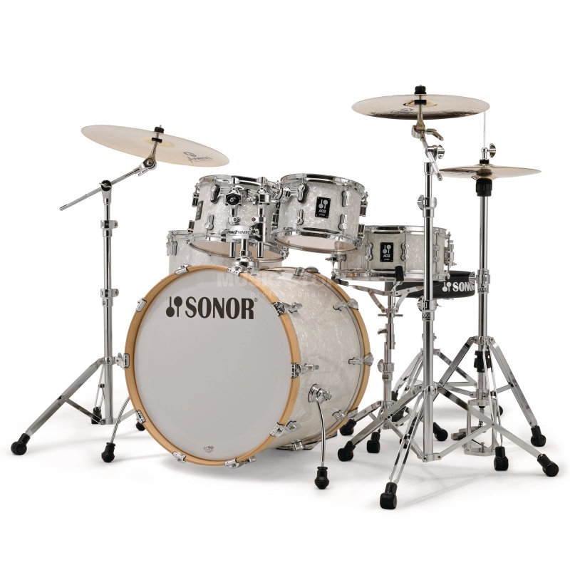 Sonor AQ2 Stage Set 5pc Shell Pack – White Pearl 4