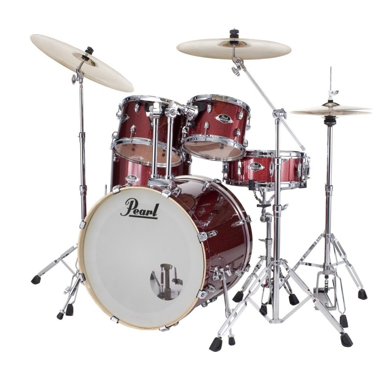 Pearl Export EXX 5pc 22in American Fusion Kit w/Sabian SBR Cymbals – Black Cherry Glitter 6