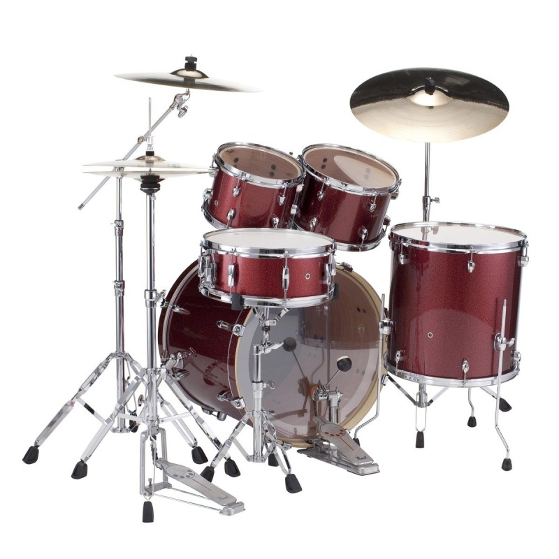 Pearl Export EXX 5pc 22in American Fusion Kit w/Sabian SBR Cymbals – Black Cherry Glitter 5