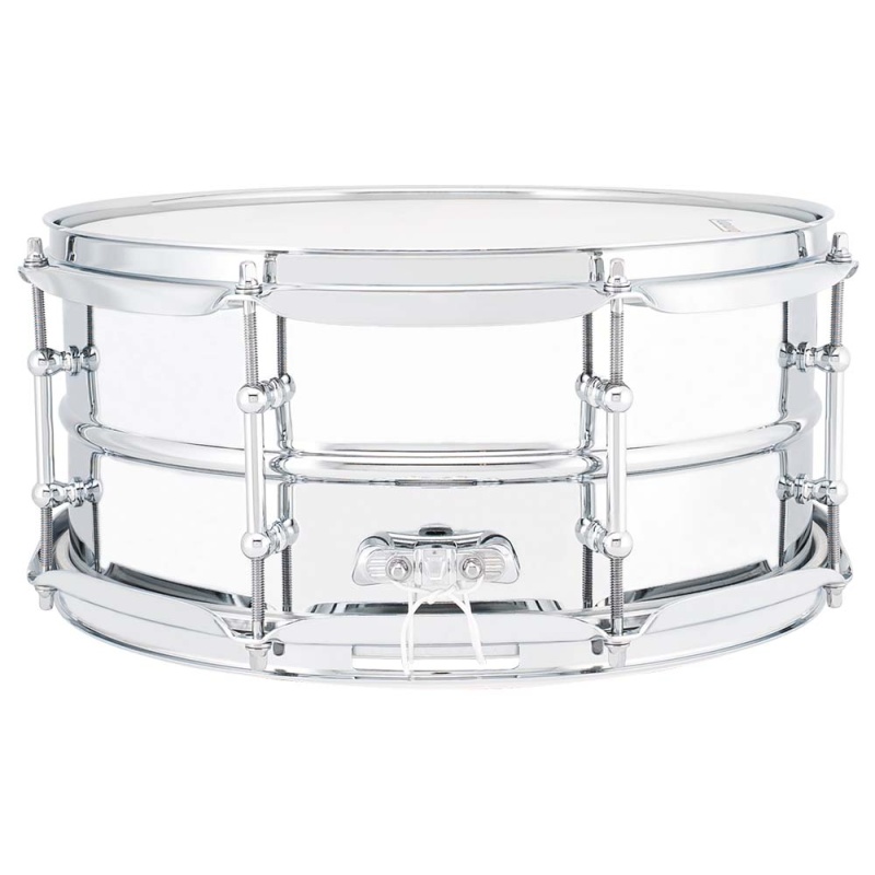 Ludwig Supralite 14×6.5in Steel Snare, With P88i Throw Off 6