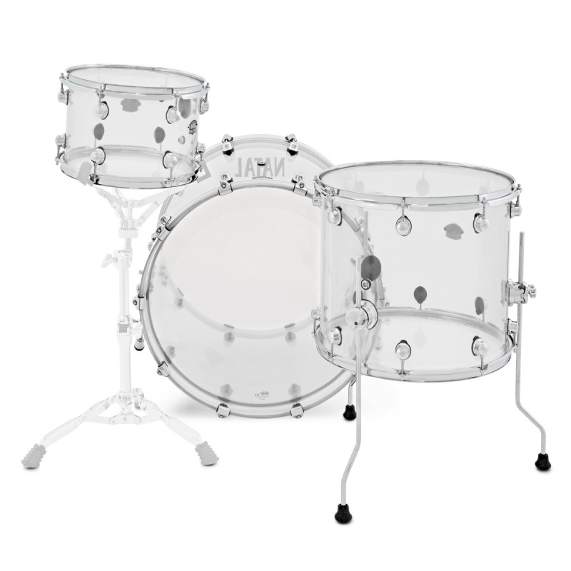 Natal Arcadia Acyrlic 22in 3pc Shell Pack – Transparent 6