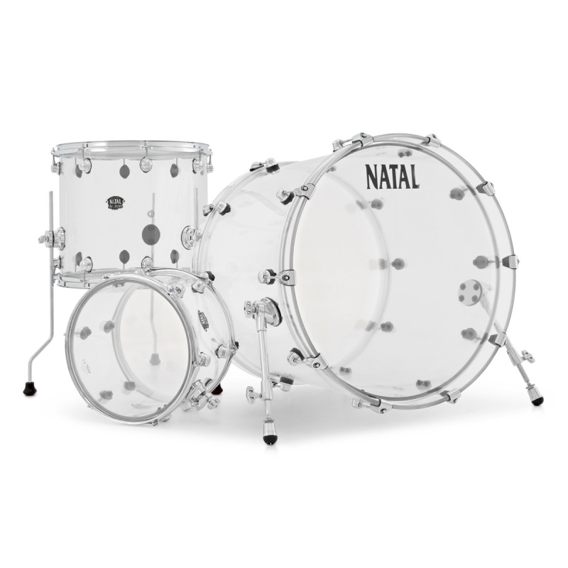 Natal Arcadia Acyrlic 22in 3pc Shell Pack – Transparent 8