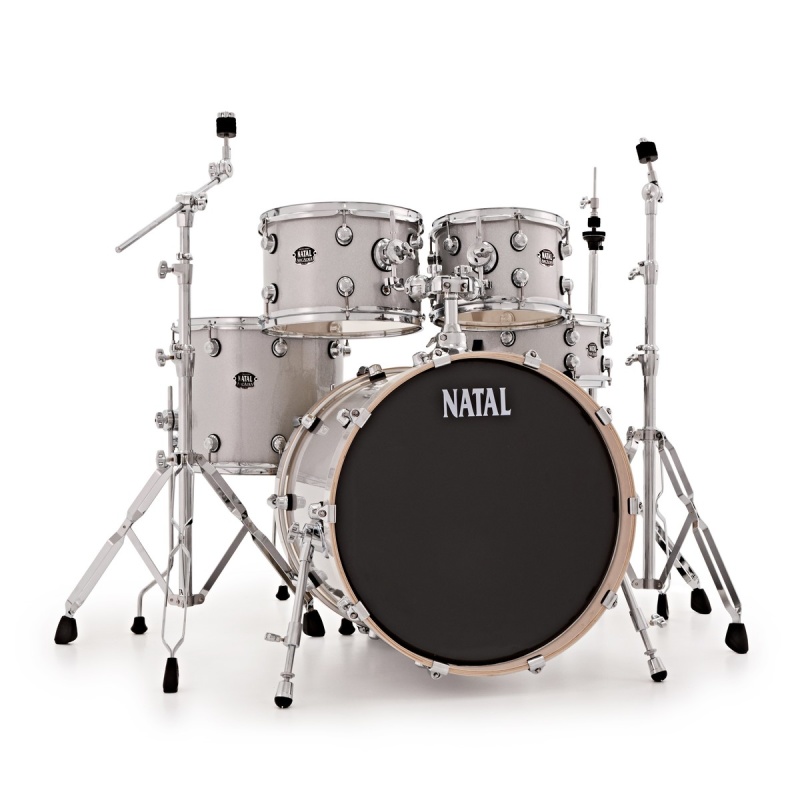 Natal Arcadia Poplar 20in Drum Kit – White Sparkle 4