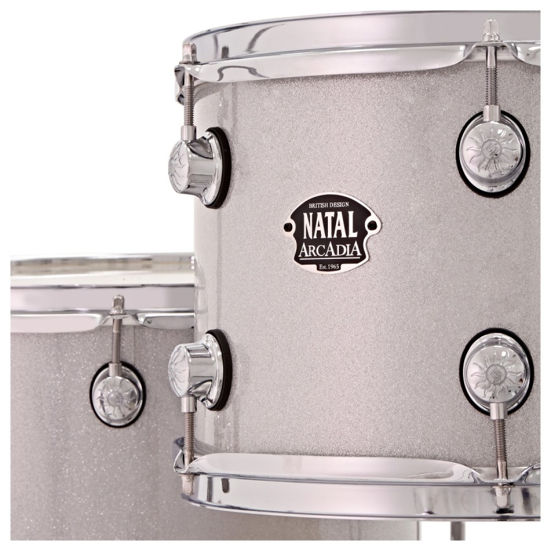 Natal Arcadia Poplar 20in Drum Kit – White Sparkle 5