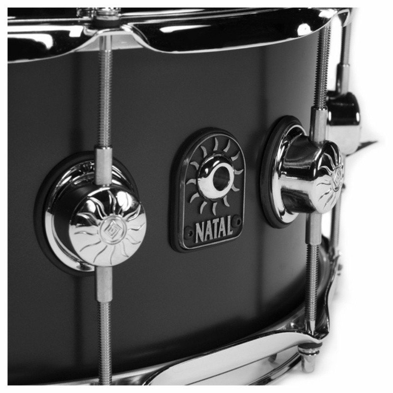 Natal 14×6.5in Cafe Racer Snare Drum – Matte Black 6