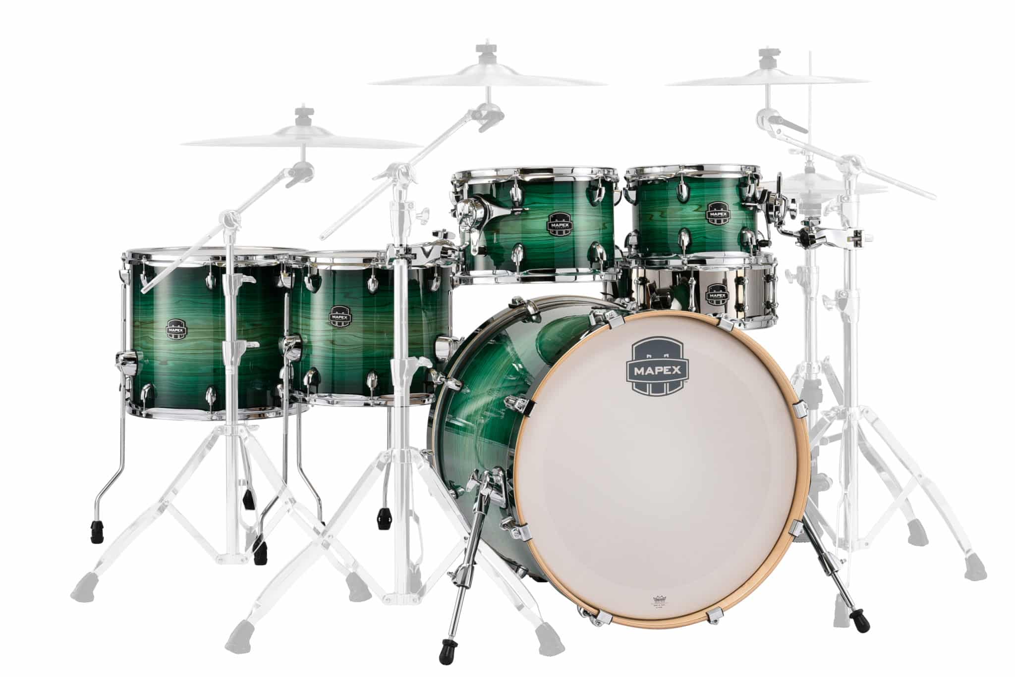 Mapex Armory 22in 6pc Power Fusion Shell Pack – Emerald Burst 7