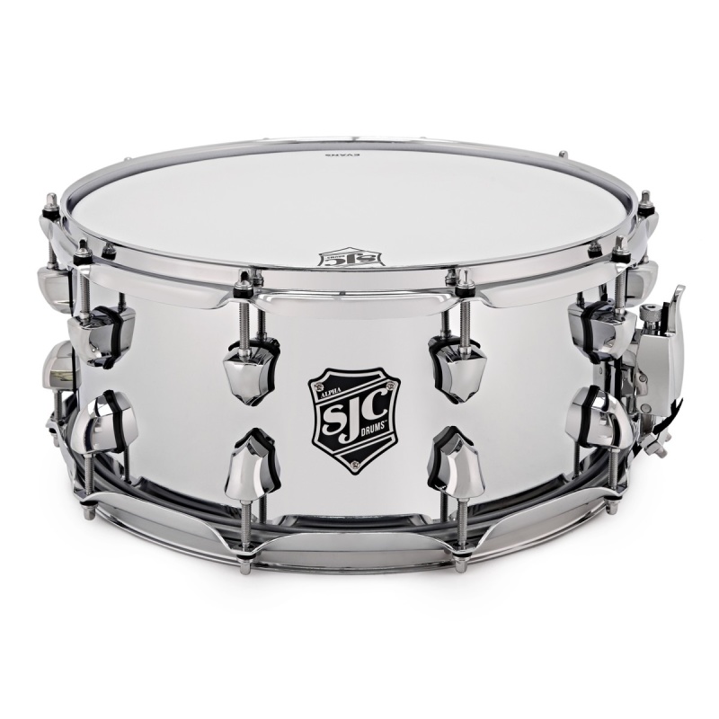 SJC Alpha 14×6.5in Chrome Over Steel Snare Drum 4