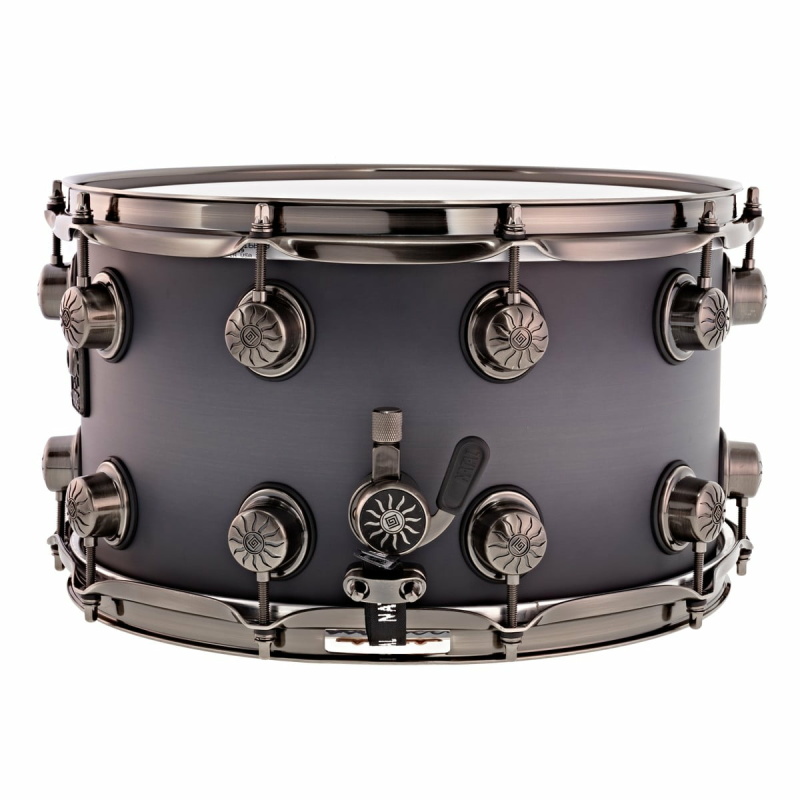 Natal Originals Walnut/Maple 13×6.5in Snare Drum – Black Burst Pewter Grain – WITH FREE CASE! 9