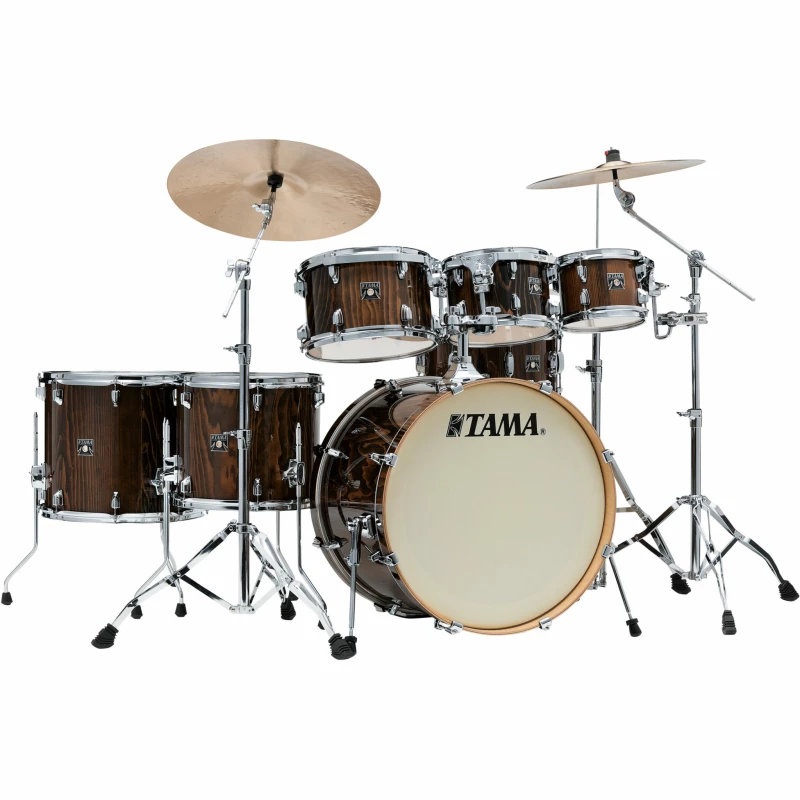 tama superstar classic 7 piece shell pack gloss sapphire lacebark pine