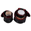 Drum bags with percussion instruments for drummers, portable and protective.