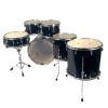 Yamaha Stage Custom Birch 20in 6-piece shell pack with floor toms in Raven Black. Perfect for profes.