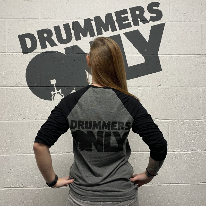 Drummers Only Grey Baseball T-Shirt