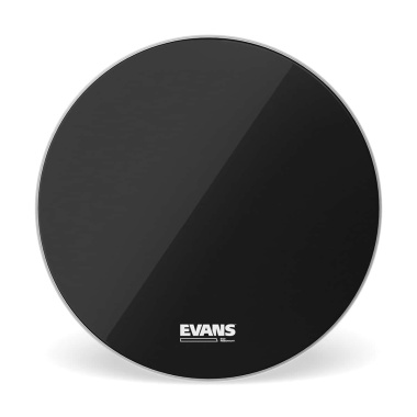 Evans EQ3 22in Black Reso Bass Drum Head - No Port