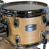 Yamaha wooden snare drum with chrome hardware, perfect for professional drummers and studio use.