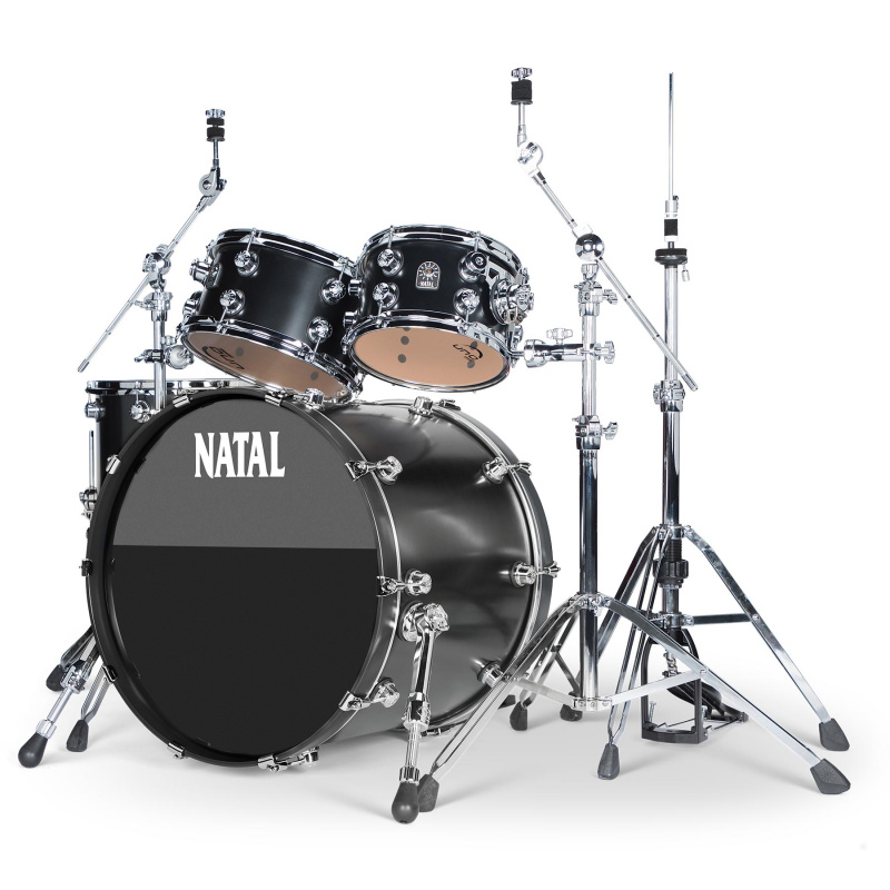 Natal Originals Maple 22in 4pc UFX Shell Pack – Matte Black – WITH FREE CASES! 5