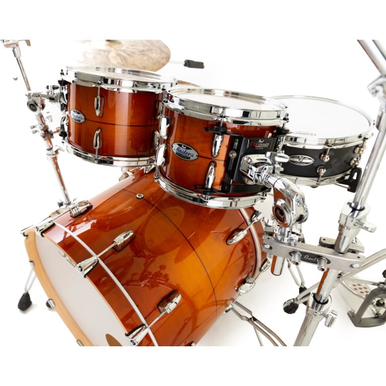 Pearl Masters Maple Complete 4pc Shell Pack – Almond Red Stripe 5
