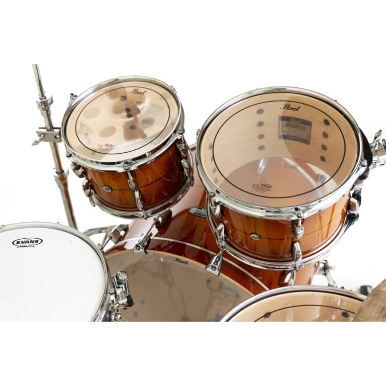 Pearl Masters Maple Complete 4pc Shell Pack – Almond Red Stripe