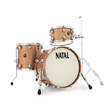 Natal Cafe Racer 18in 3pc Shell Pack, Champagne Sparkle