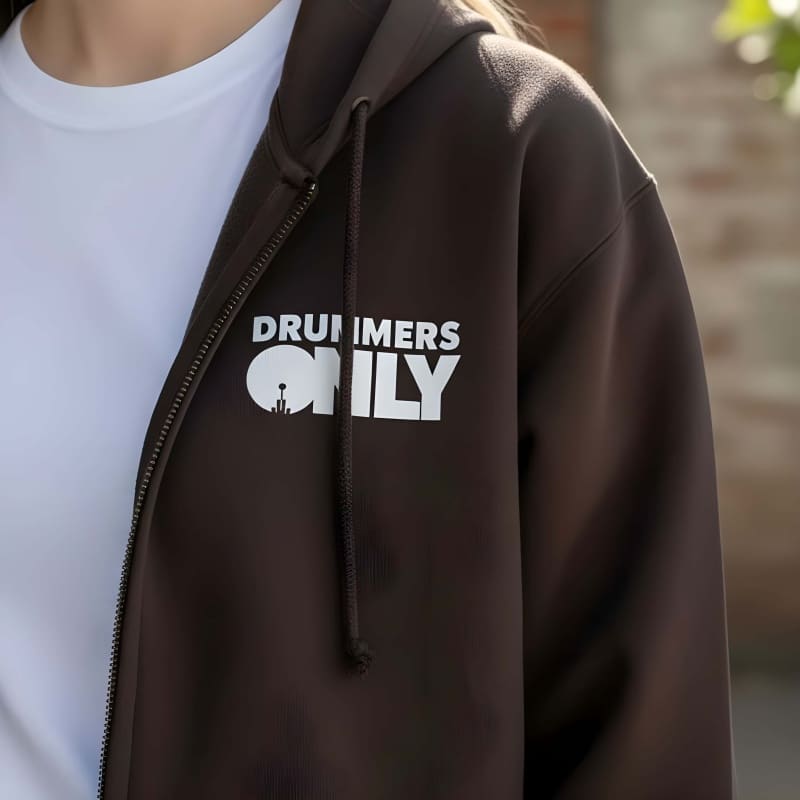 Drummers Only Storm Grey Zip-Up Hoodie - Image 2