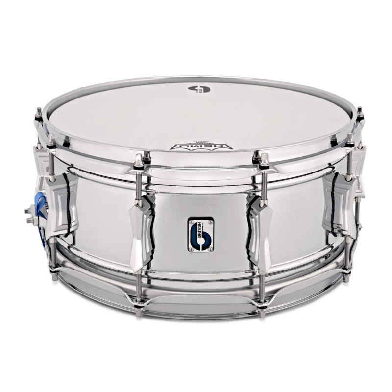 British Drum Co. ‘Bluebird’ 14x6in Chrome Over Brass Snare Drum 3