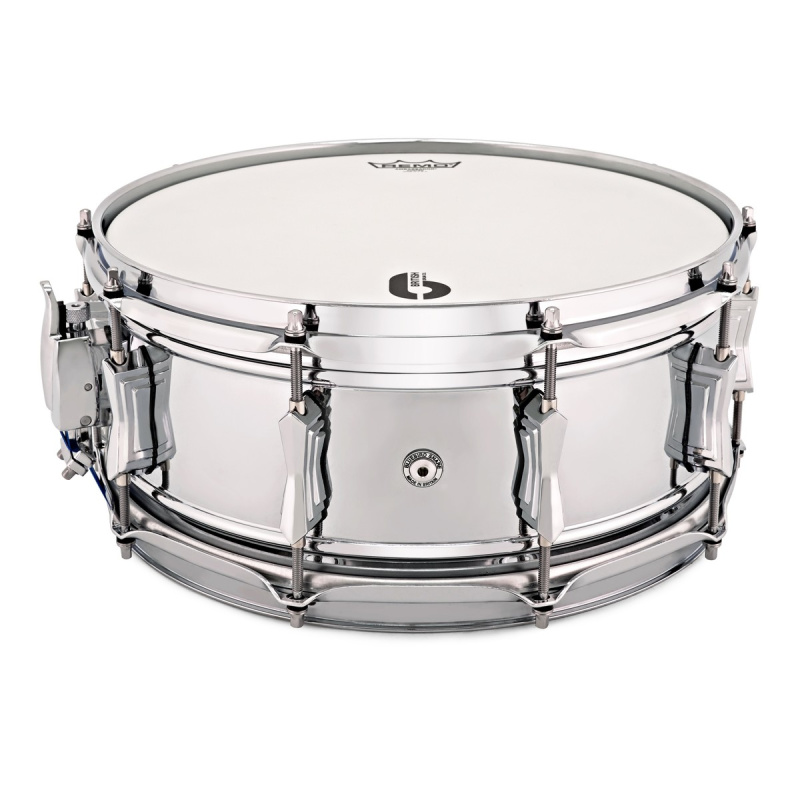 British Drum Co. ‘Bluebird’ 14x6in Chrome Over Brass Snare Drum 7