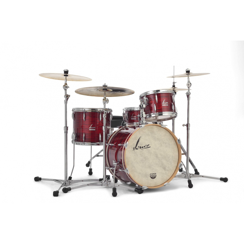 Sonor Vintage Series 20in 3pc Shell Pack With Mount – Vintage Red Oyster
