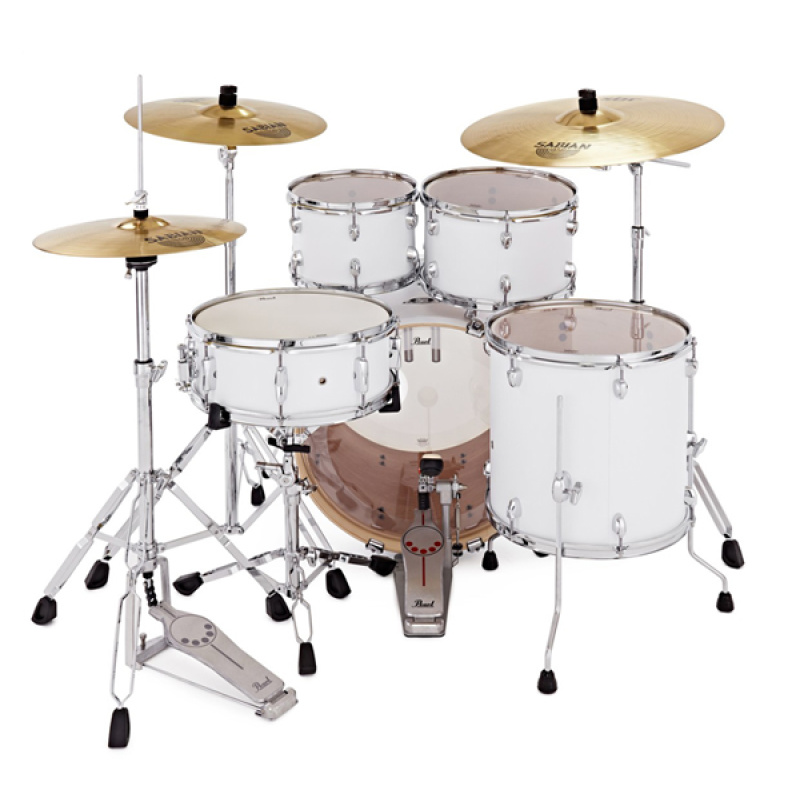 Pearl Export EXX 5pc 22in American Fusion Kit w/Sabian SBR Cymbals – Satin White 10