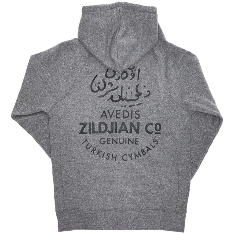 Zildjian Grey Zip Up Logo Hoodie 5