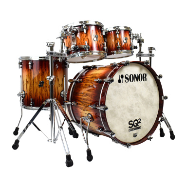 Sonor SQ2 22in 4pc Shell Pack – Red Candy Burst Over African Marble 4