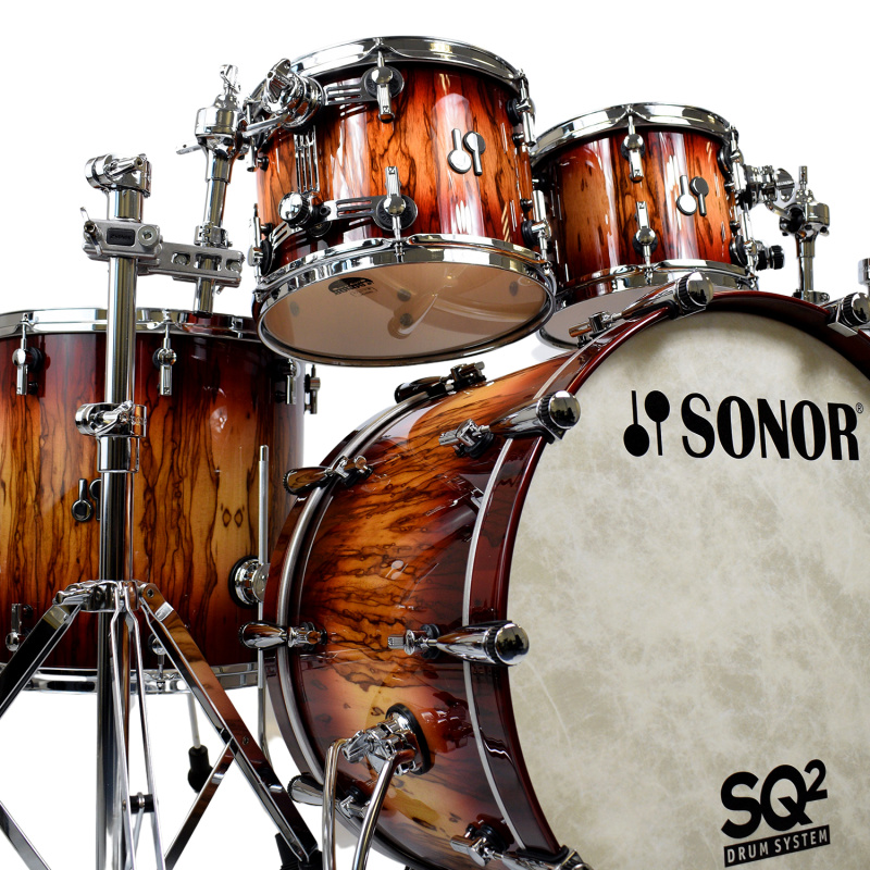 Sonor SQ2 22in 4pc Shell Pack – Red Candy Burst Over African Marble 7