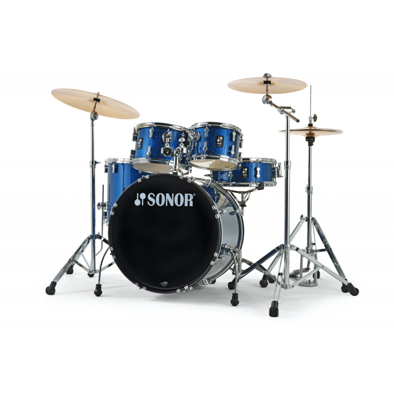 Sonor AQX Stage Set, Blue Ocean Sparkle With Silencer Pads 5